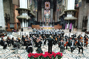 La Schola Cantorum in concerto nel Duomo di Milano, dicembre 2012